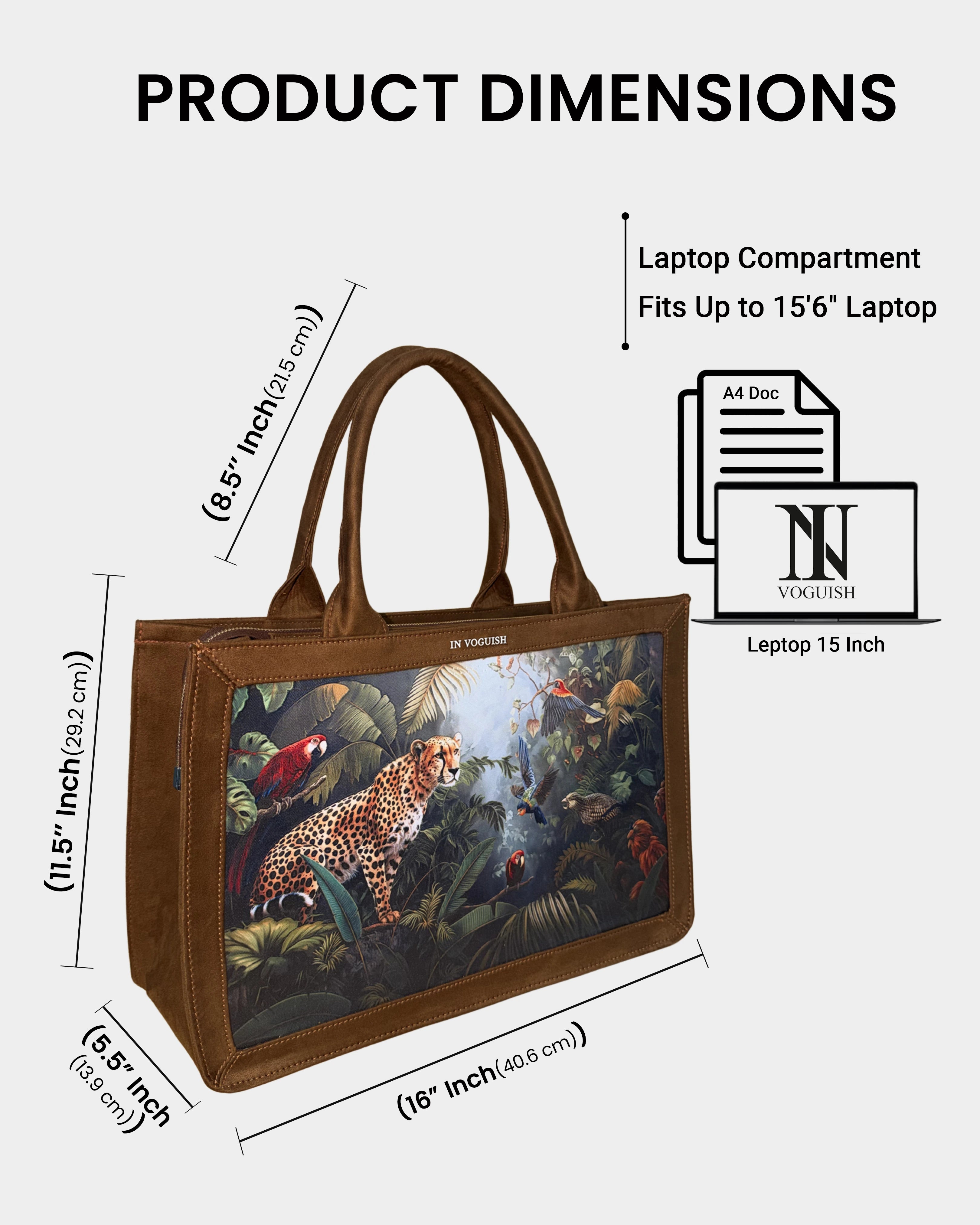 Jungle Empress Canvas Tote Bag for Women
