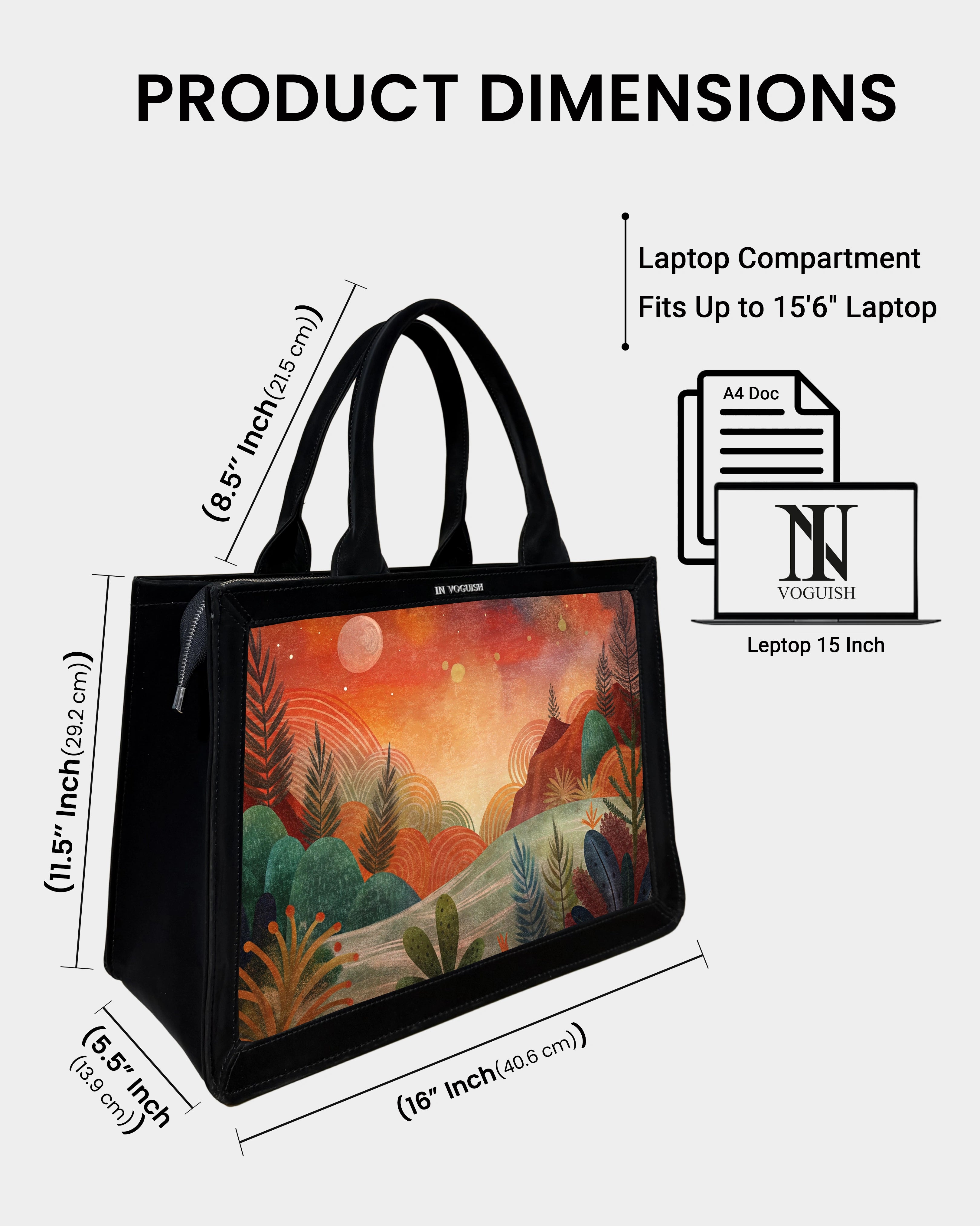 Voguish Sunset Valley Luxe Tote Bag