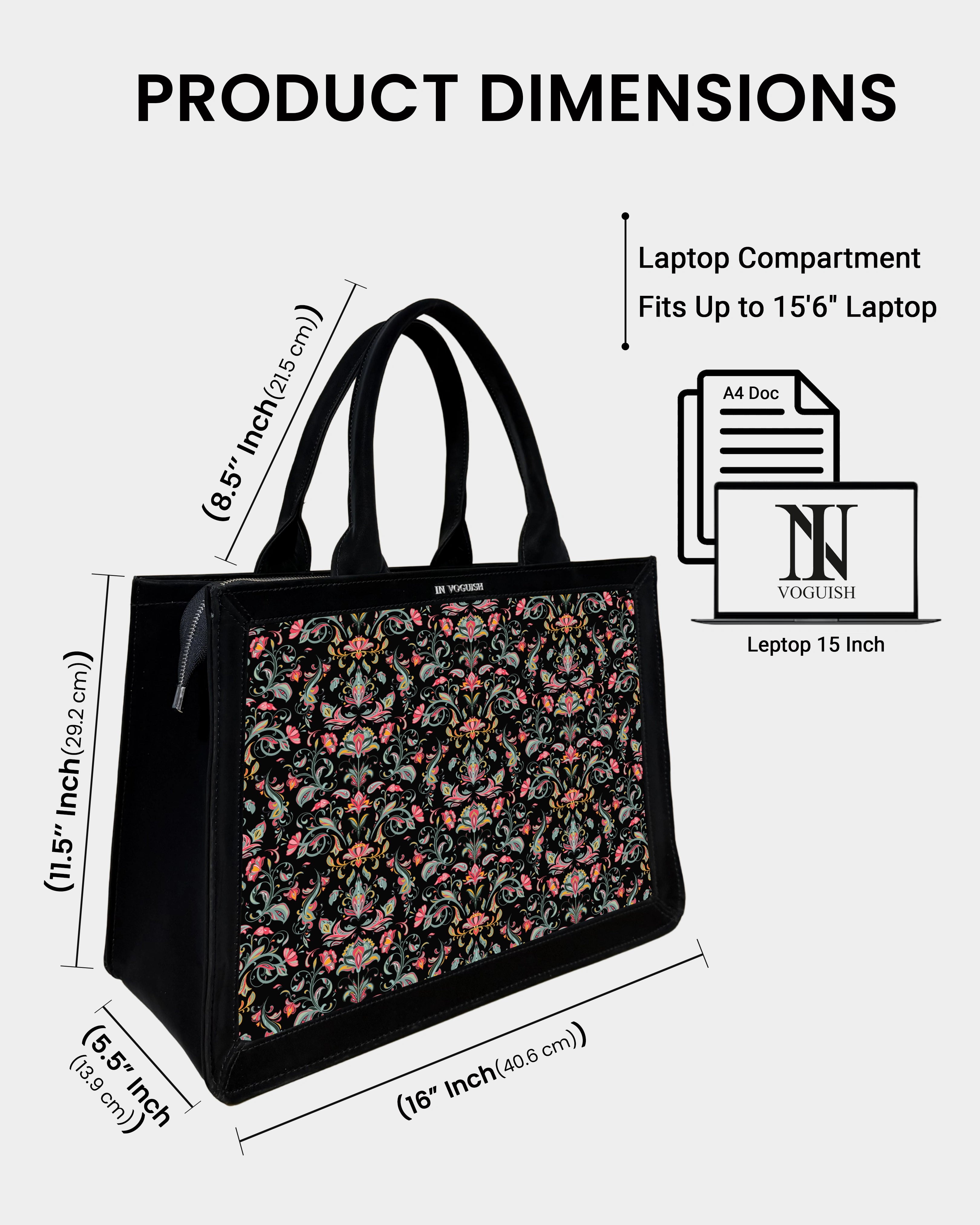 Voguish Heritage Bloom Luxe Tote Bag