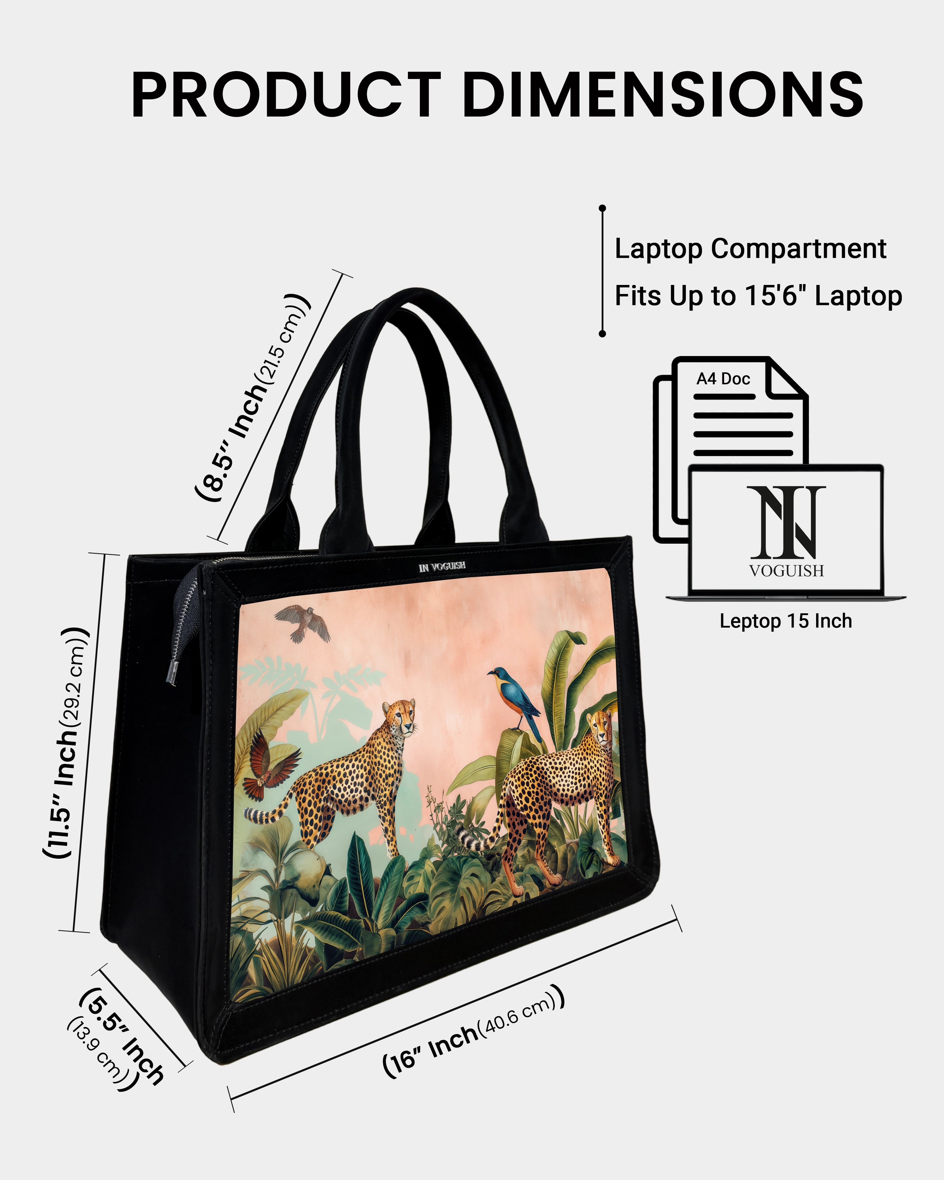 Voguish Wild Cheetah Luxe Tote Bag