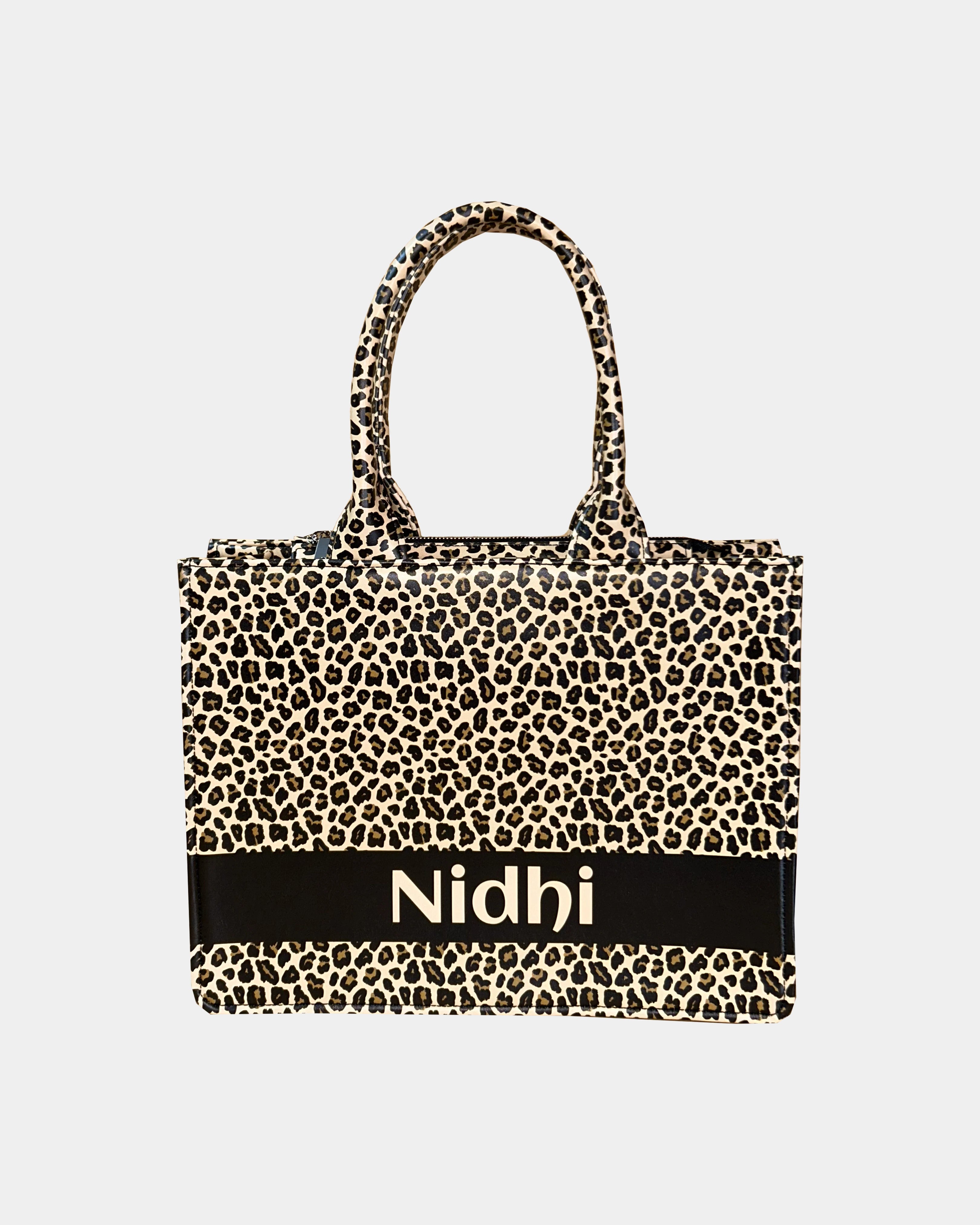 Customized Tote Bag Designed with Leopard Screen Pattern