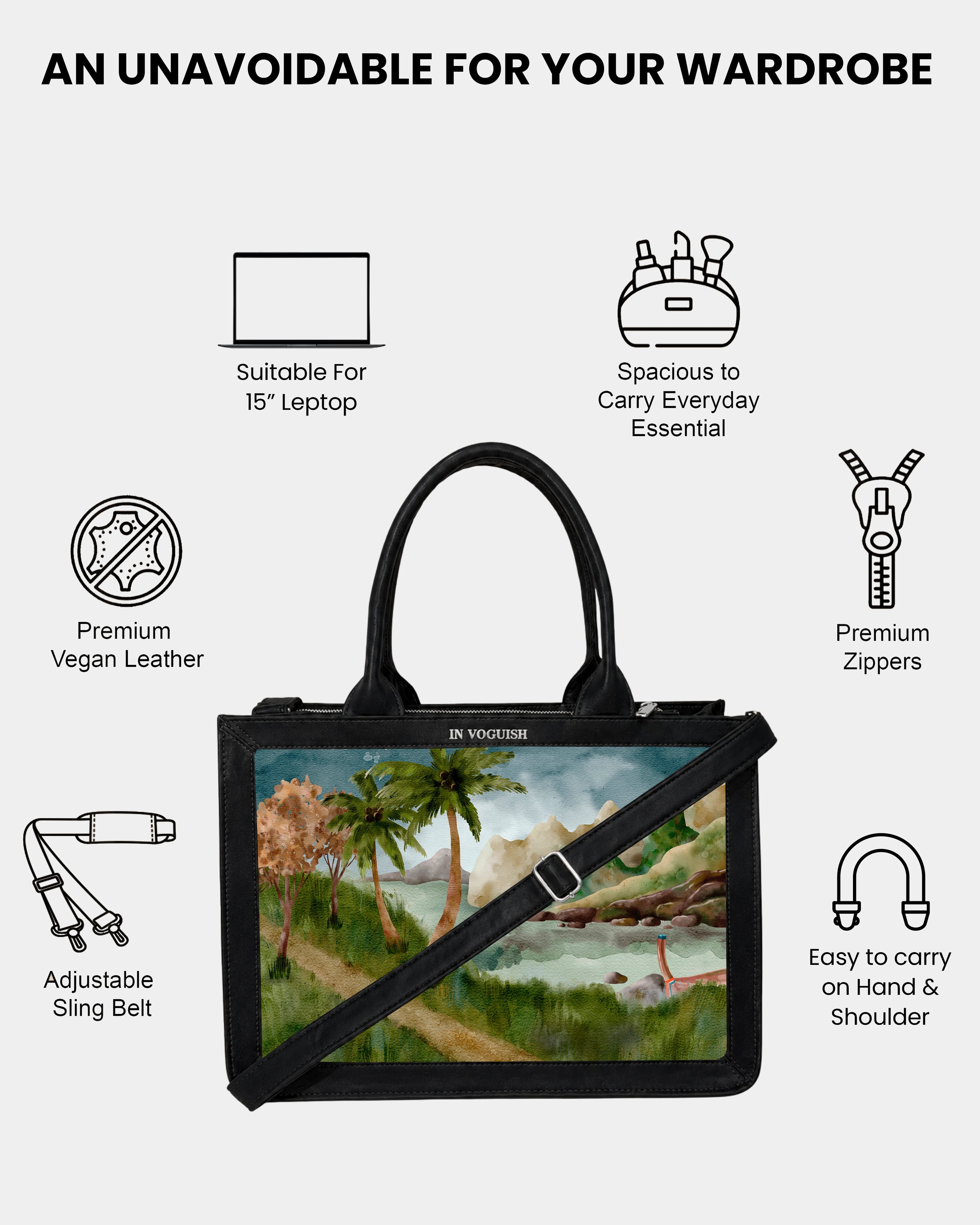 Voguish Island Escape Designer Tote