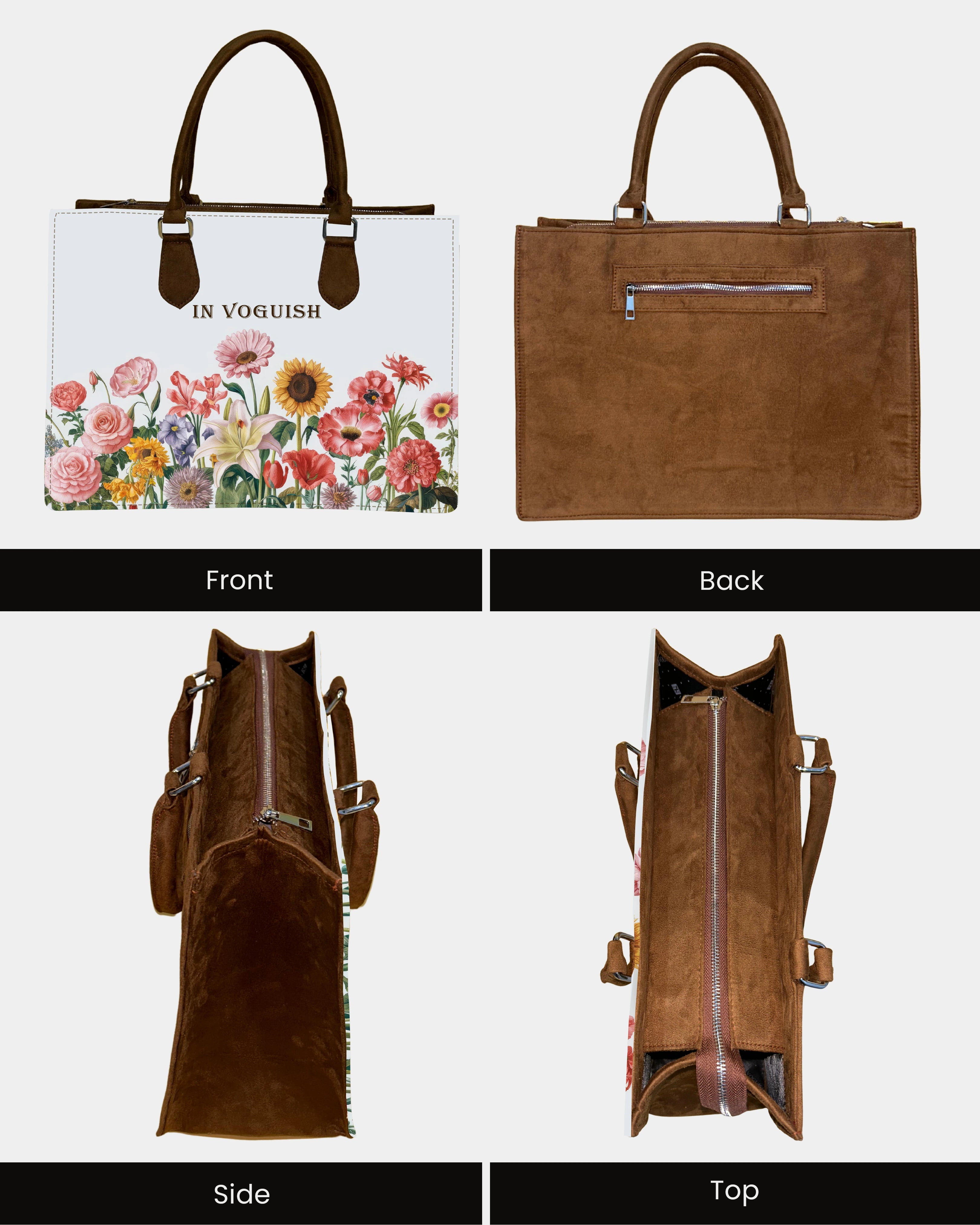 Blooming Garden Personalized Canvas Tote Bag