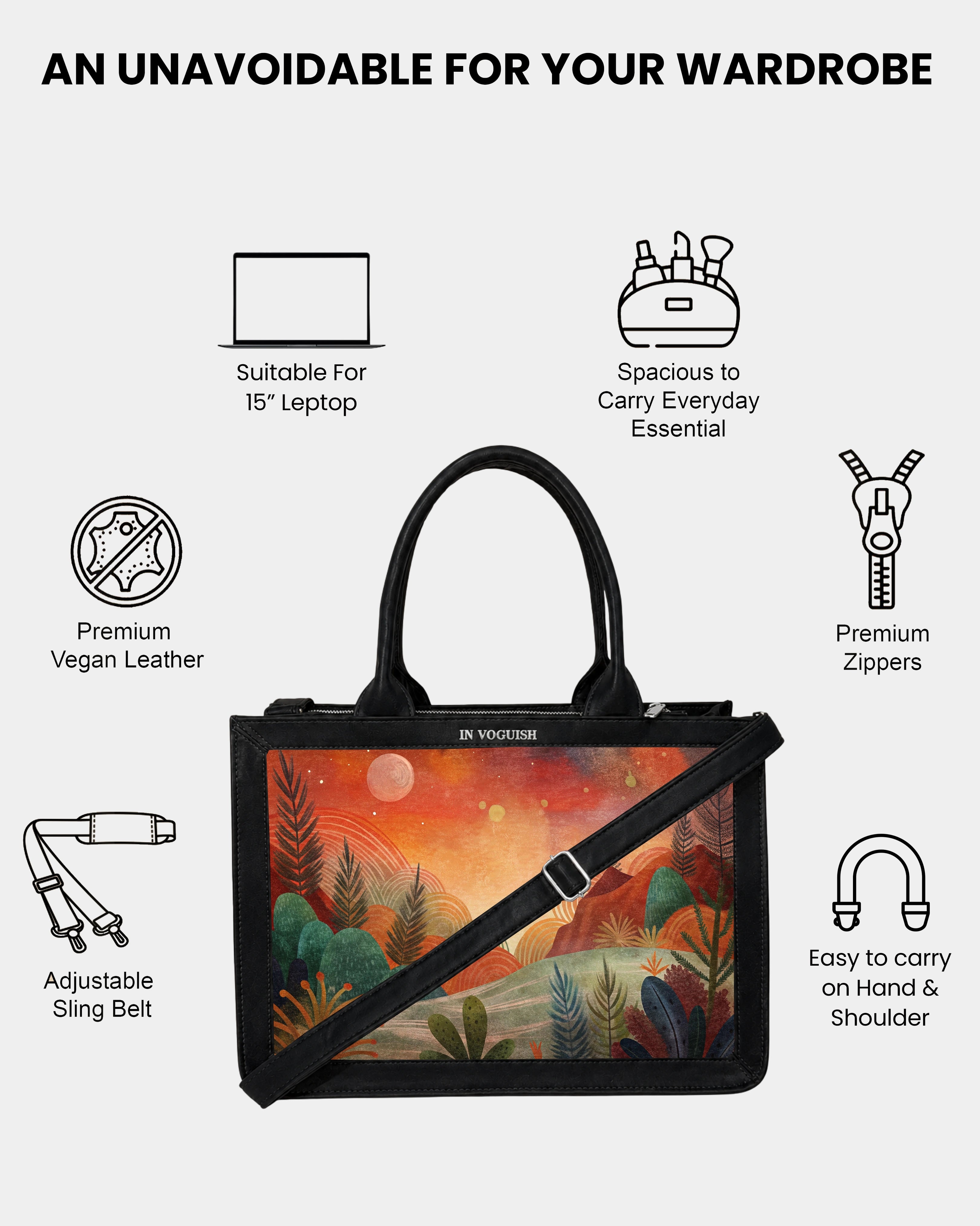 Voguish Sunset Valley Luxe Tote Bag