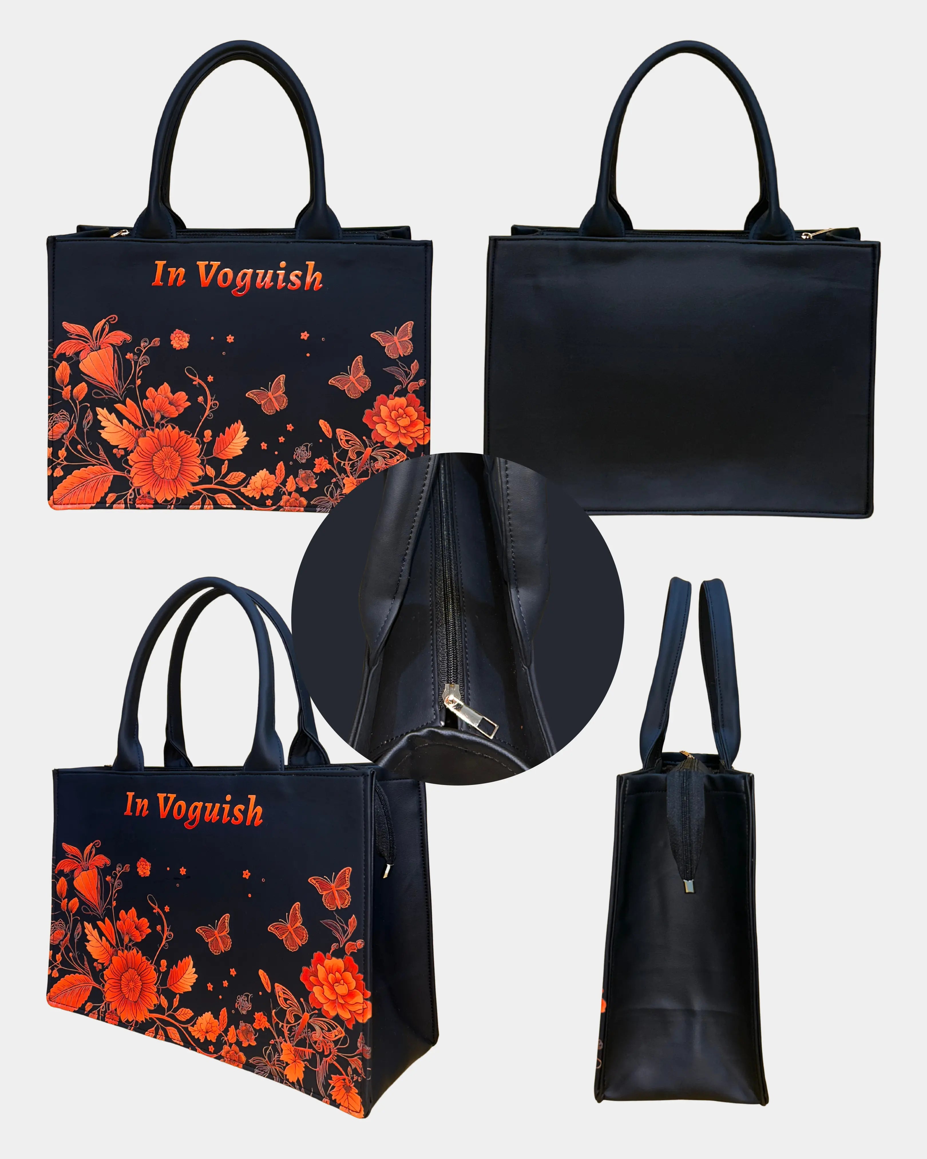 Floral Elegance Voguish Customized Tote Bag