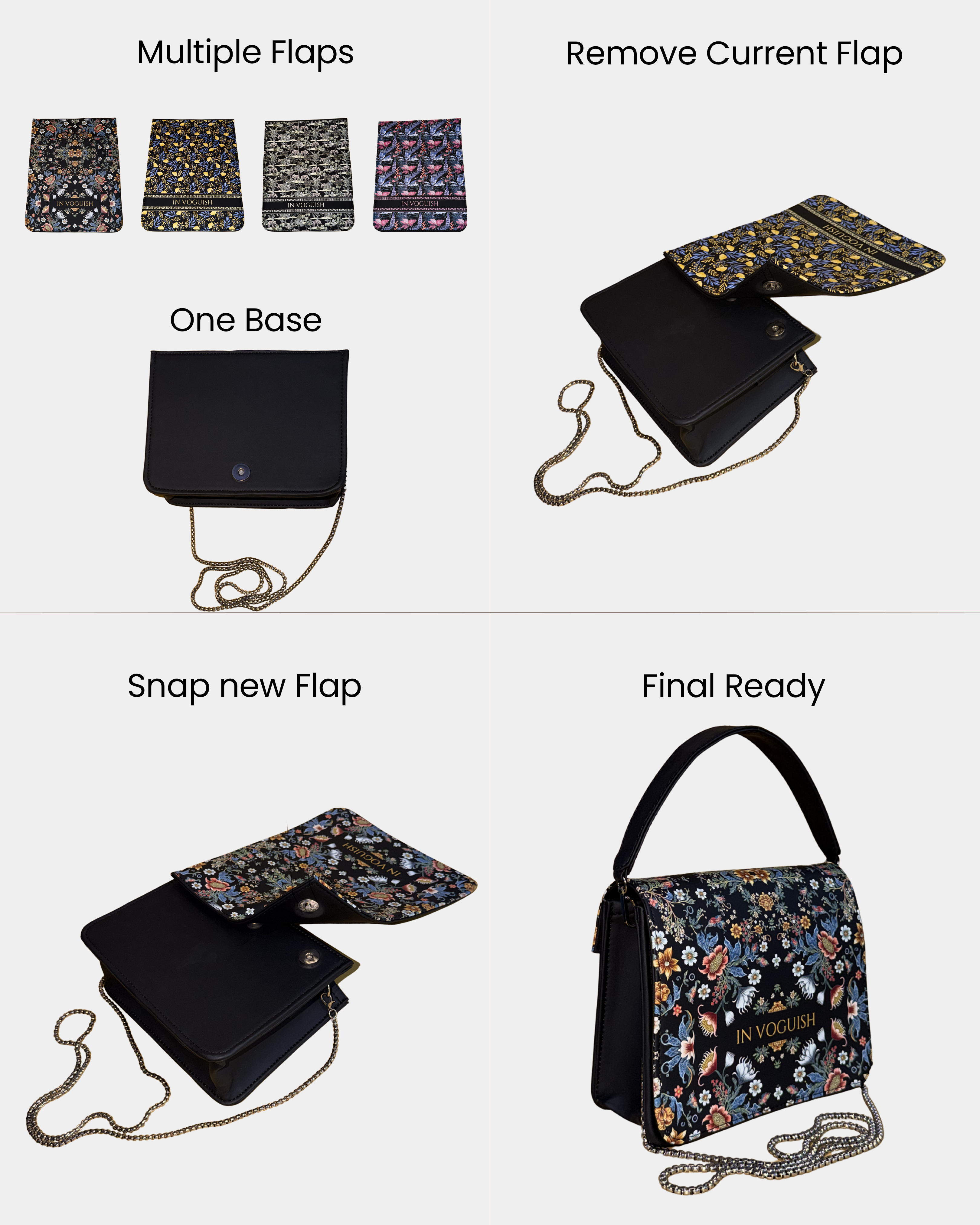 Lite Edition | IN VOGUISH SwitchStyle Customized Sling Bag – Interchangeable Flap