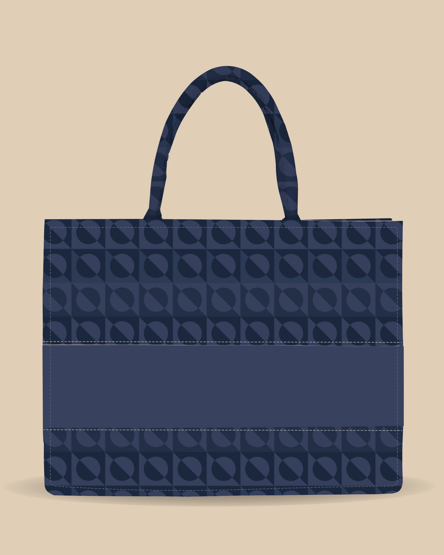 Personalized Tote Bag Designed With Volumatric Island Batik Pattern