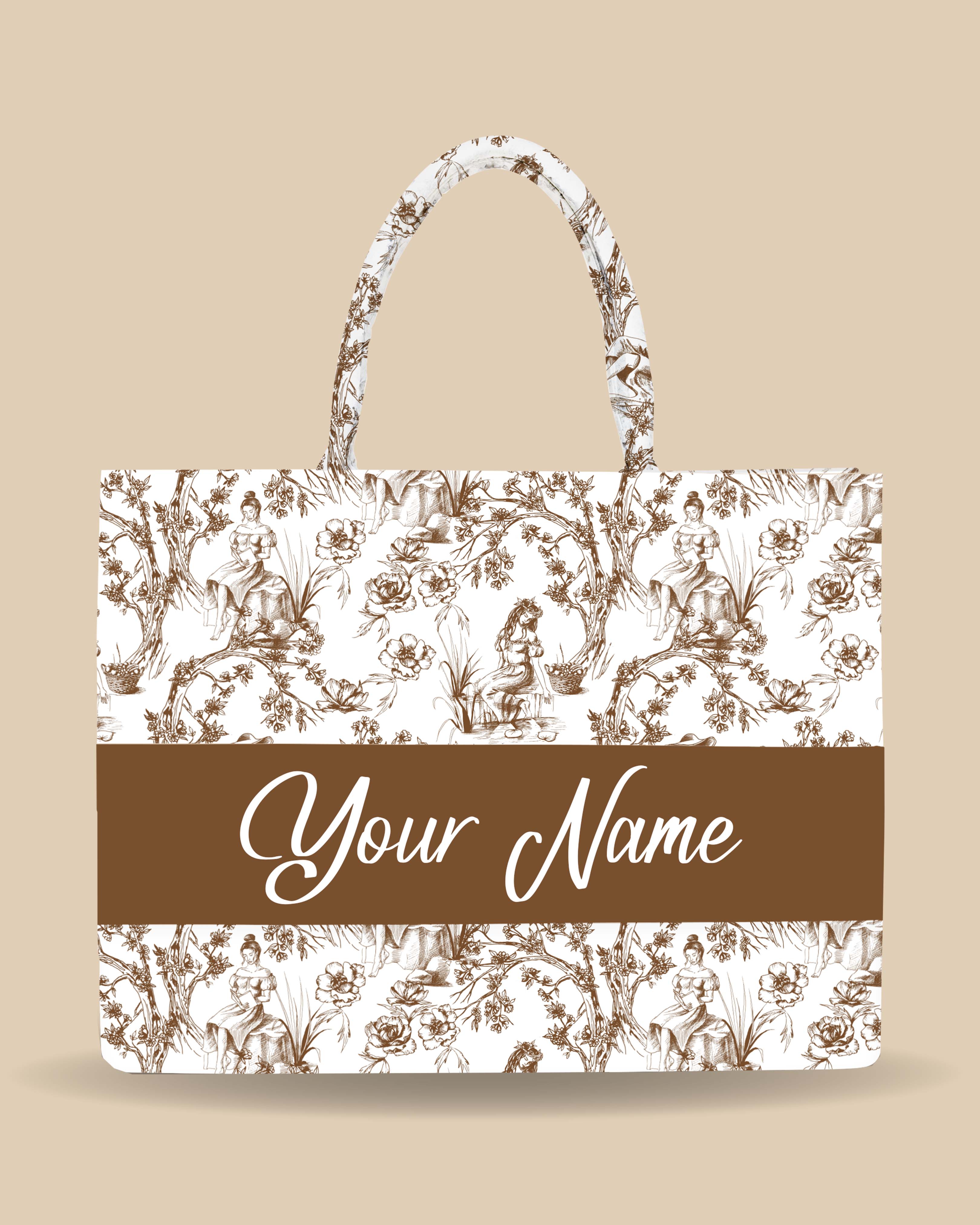 Customized Tote Bag  Designed with Beautiful Girls And Trees