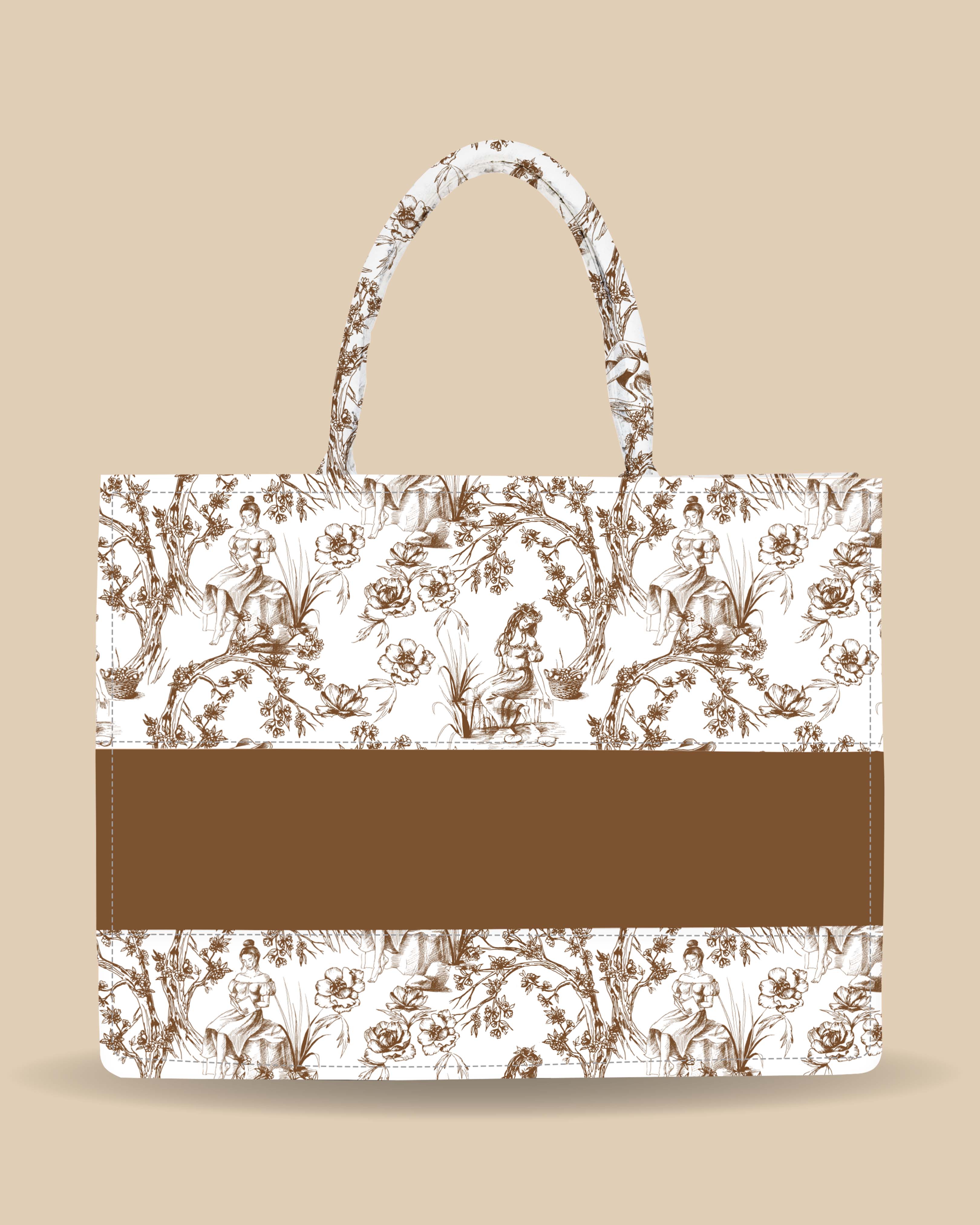Customized Tote Bag  Designed with Beautiful Girls And Trees
