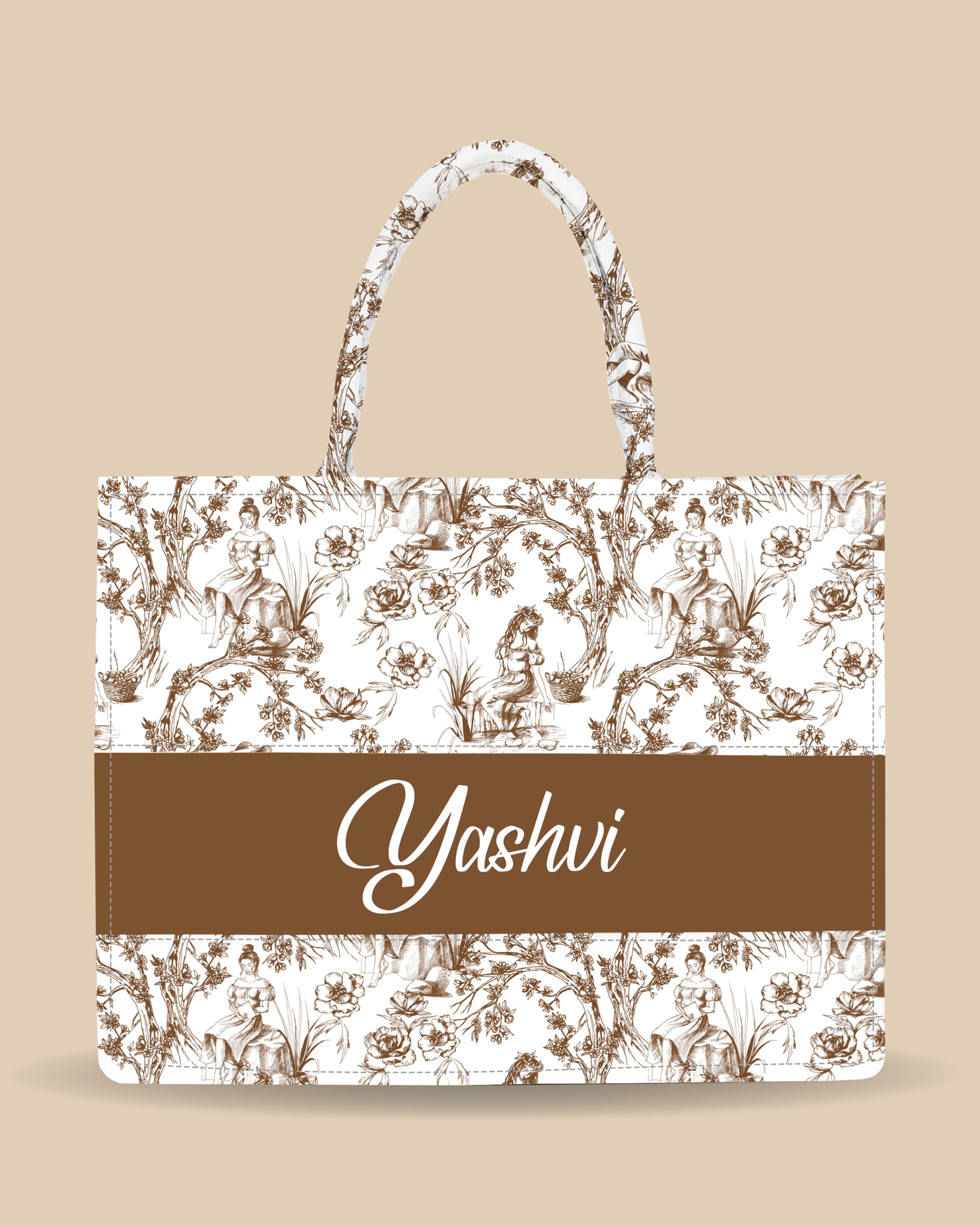 Customized Tote Bag  Designed with Beautiful Girls And Trees