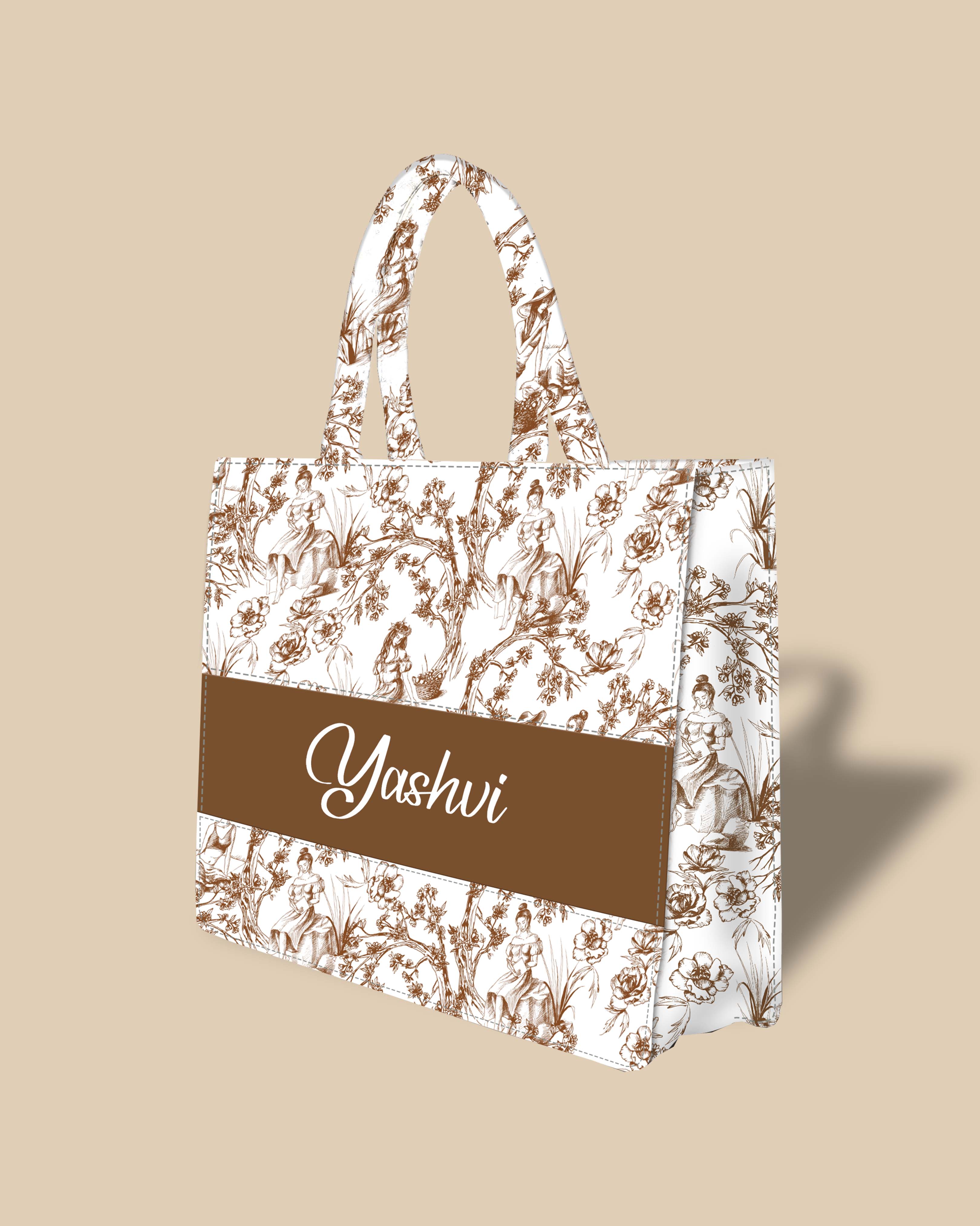 Customized Tote Bag  Designed with Beautiful Girls And Trees
