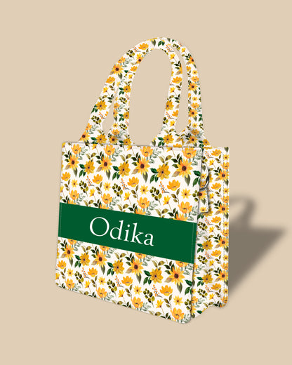 Personalized Small Tote Bag Designed With Ornament Paisley Bandana